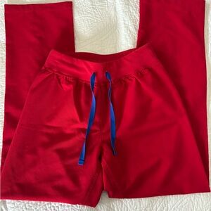 Figs winning red scrub pants